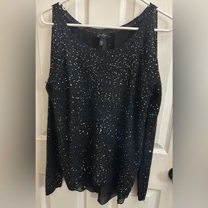 Jessica Simpson Black Sequin Top